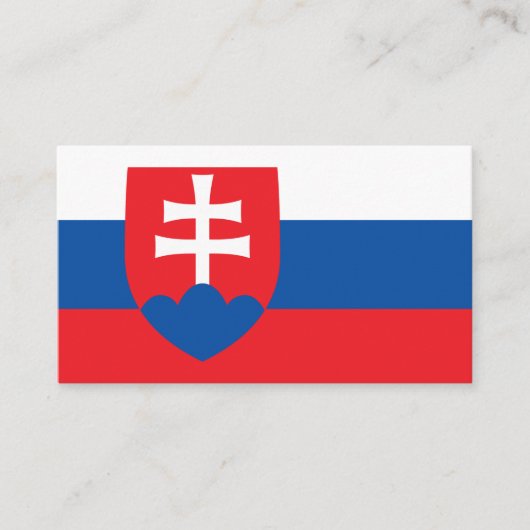 スロバキア国旗と武器のコート、スロバキア国旗 名刺 (正面)