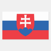 スロバキア国旗と武器のコート、スロバキア国旗 長方形シール (正面)