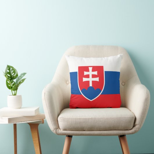 スロバキア国旗のアメリカのMoJo枕 クッション (椅子)