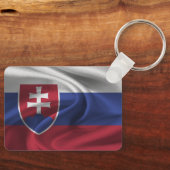 スロバキア国旗のキーチェーン キーホルダー (正面)