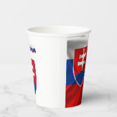 スロバキア国旗のコートの武器 紙コップ (右)