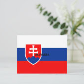 スロバキア国旗のデザイン ポストカード (スタンド正面)