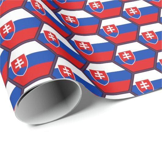 スロバキア国旗のハニカムラッピング紙 ラッピングペーパー (ロールコーナー)