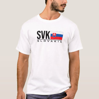 スロバキア国旗の国コードSVKスポーツゲームATHLET Tシャツ