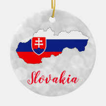 スロバキア国旗の地図クリスマス