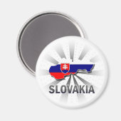 スロバキア国旗の地図2.0 マグネット (正面/裏面)