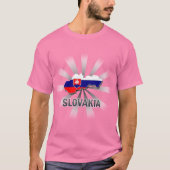 スロバキア国旗の地図2.0 Tシャツ (正面)