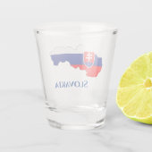 スロバキア国旗の地図 ショットグラス (裏面)