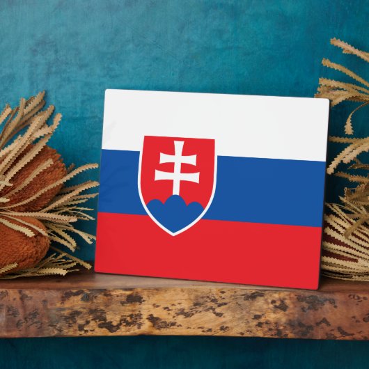 スロバキア国旗の額 フォトプラーク (側面)