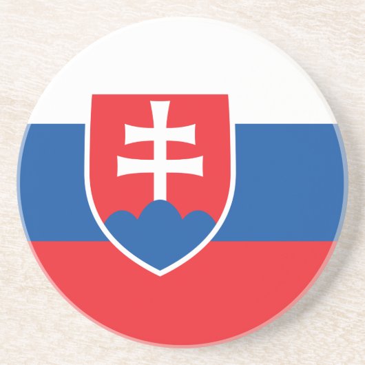 スロバキア国旗を持つコースター コースター (正面)