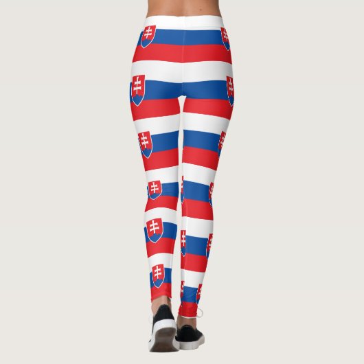 スロバキア国旗を持つレギンス レギンス (裏面)