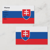 スロバキア国旗を持つ名刺 名刺 (正面/裏面)