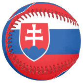 スロバキア国旗を持つ愛国的なソフトボール ソフトボール (正面左)