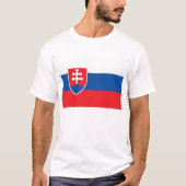 スロバキア国旗を持つTシャツ Tシャツ (正面)