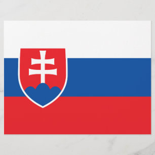 スロバキア国旗を掲げたフライヤー チラシ