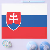 スロバキア国旗を掲げたフライヤー チラシ (シングル)