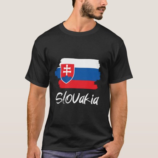 スロバキア国旗スロバキア Tシャツ (正面)