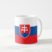 スロバキア国旗セラミックコーヒーマグ コーヒーマグカップ (正面右)