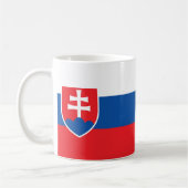 スロバキア国旗セラミックコーヒーマグ コーヒーマグカップ (左)