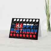 スロバキア国旗愛国誕生日 カード (正面)