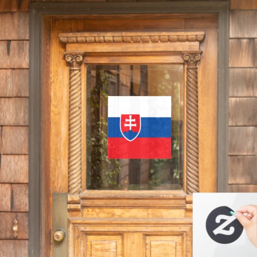 スロバキア国旗 ウィンドウサイン (ホームデコレーション)