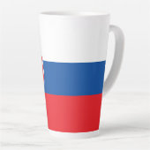スロバキア国旗 カフェラテマグ (右アングル)