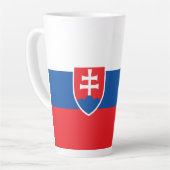 スロバキア国旗 カフェラテマグ (左アングル)