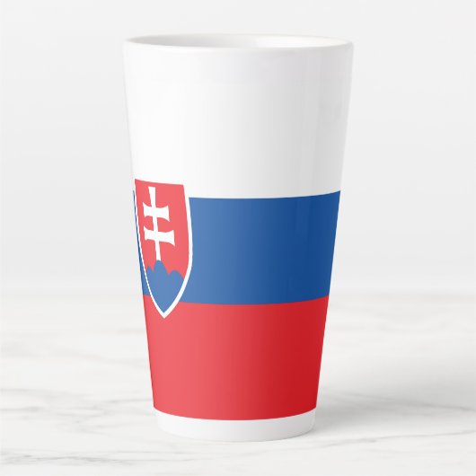 スロバキア国旗 カフェラテマグ (正面)