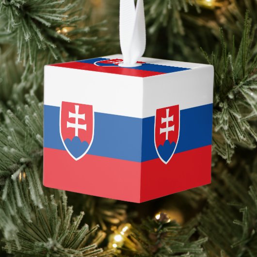 スロバキア国旗 キューブオーナメント (ツリー)