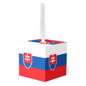 スロバキア国旗 キューブオーナメント (裏面アングル)