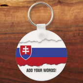 スロバキア国旗 キーホルダー (正面)