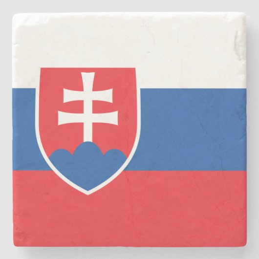 スロバキア国旗 ストーンコースター (正面)