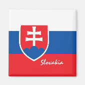 スロバキア国旗&スロバキアの休日、旅行/スポーツ マグネット (正面)