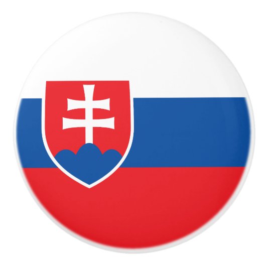スロバキア国旗 セラミックノブ (正面)