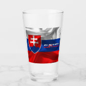 スロバキア国旗  タンブラーグラス (正面)