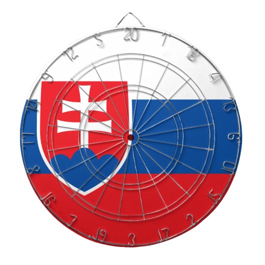 スロバキア国旗 ダーツボード (正面)