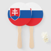 スロバキア国旗 ハンドファン (正面&裏面)