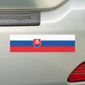 スロバキア国旗 バンパーステッカー (車上)