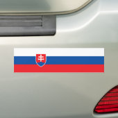 スロバキア国旗 バンパーステッカー (車上)