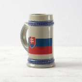 スロバキア国旗 ビールジョッキ (正面左)