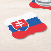 スロバキア国旗 ペーパーコースター (アングル)