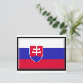 スロバキア国旗 ポストカード (スタンド正面)
