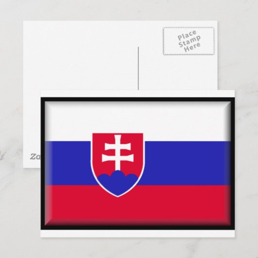 スロバキア国旗 ポストカード (正面/裏面)