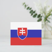 スロバキア国旗 ポストカード (スタンド正面)