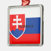 スロバキア国旗 メタルオーナメント (左)