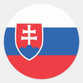 スロバキア国旗 ラウンドシール (正面)