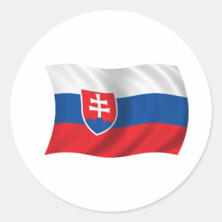 スロバキア国旗 ラウンドシール