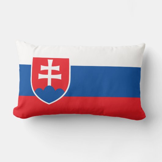 スロバキア国旗 ランバークッション (正面)