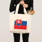 スロバキア国旗 ラージトートバッグ (正面(商品))