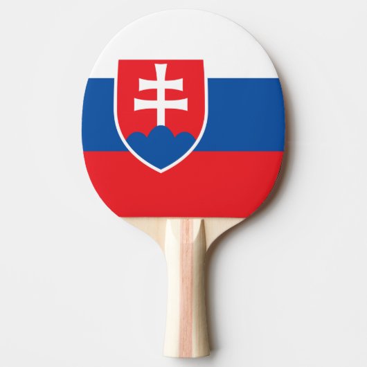 スロバキア国旗 卓球ラケット (正面)